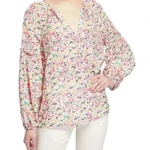 Tanya Taylor Artistic Confetti Print Top Size 18